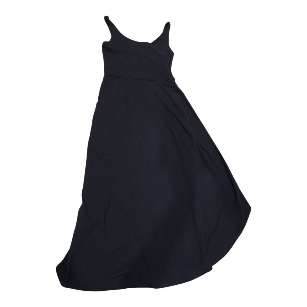 Reformation Jeans High Low Wrap Dress Womens Medium Black Sustainable Chic - Picture 9 of 10